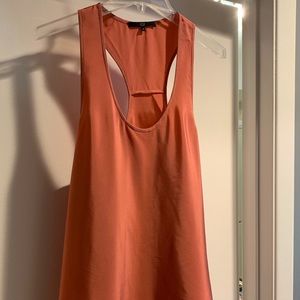 Salmon color racer back tank by tibi